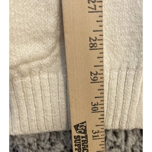 Denim & Co 3X Petite Jacquard Long Sleeve Open Front Cardigan Natural Aztec NEW - Picture 5 of 9